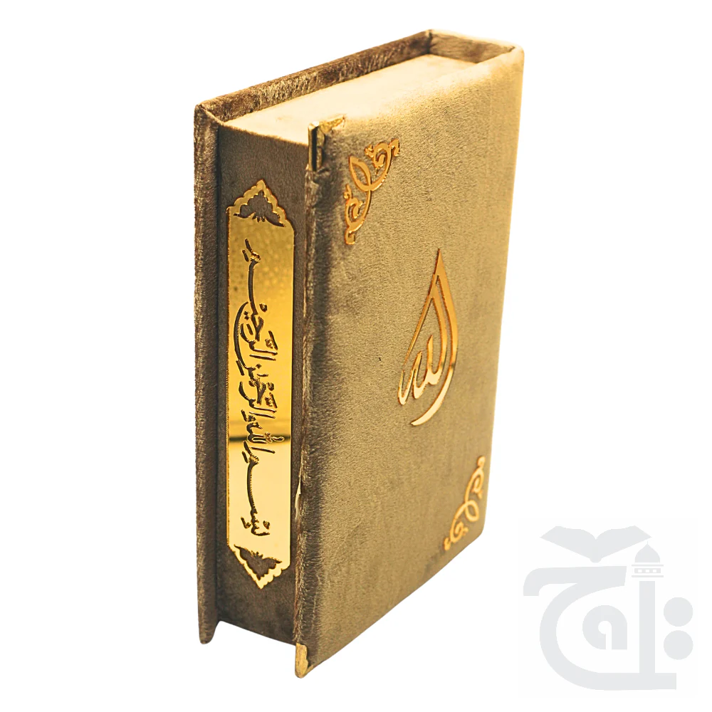 FANCY QURAN BOX GOLD VELVET FOR 14x21 cm B76V1-GOLD - Image 3