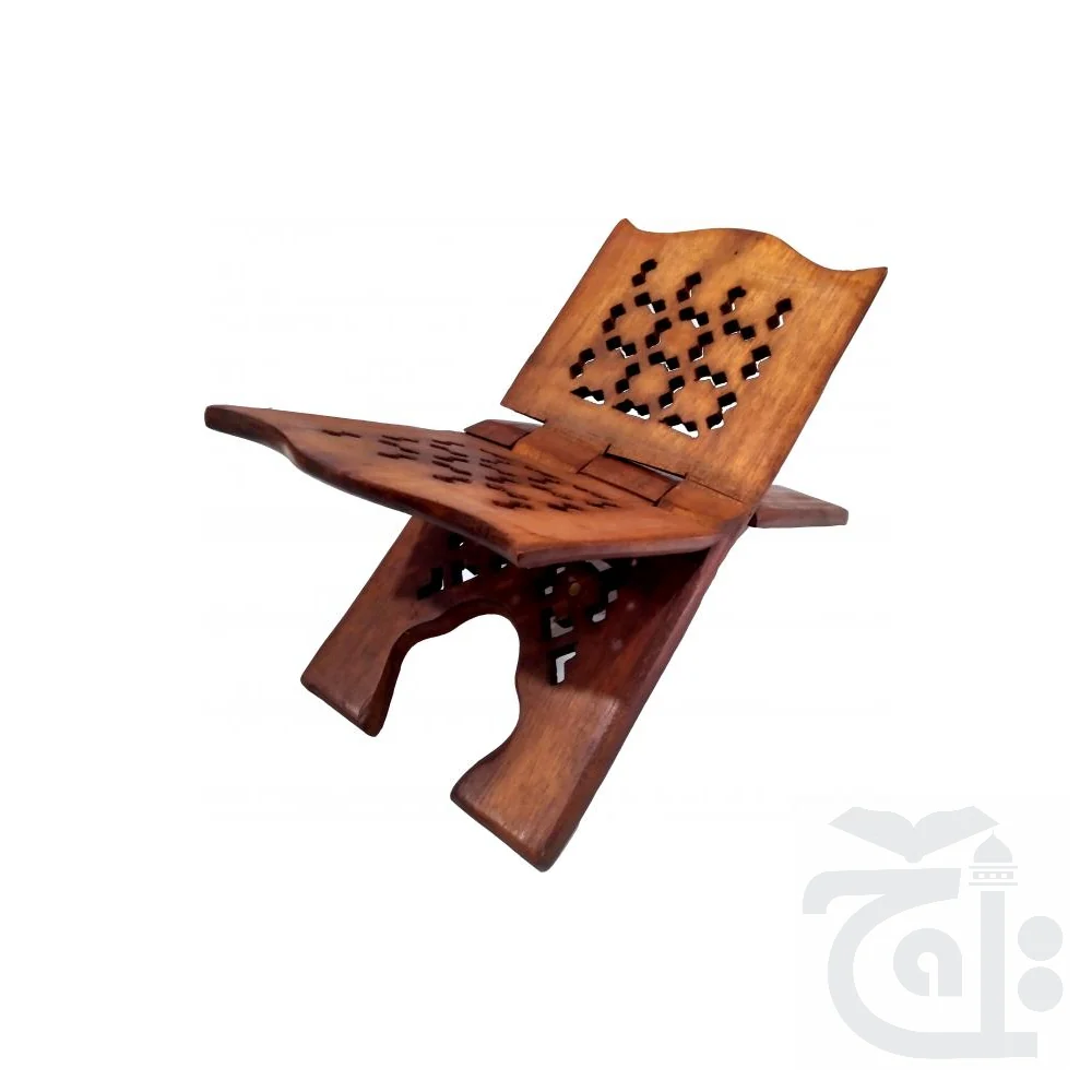 Foldable Wooden Book Stand Quran Stand Rehal For Quran And Holy Books Desk 17x35 cm 8RB - Image 3